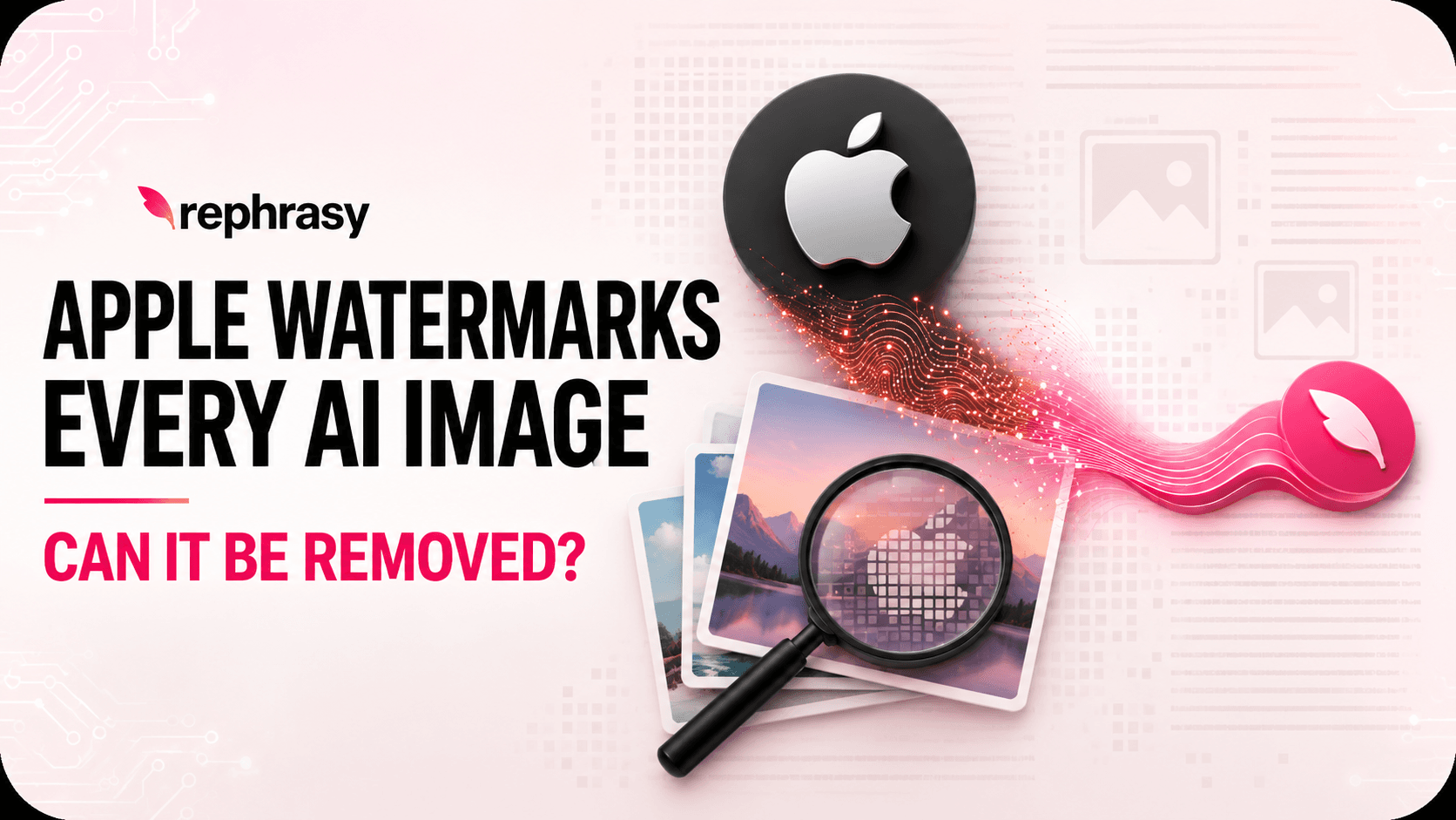 Apple puts a watermark on every AI image image - rephrasy blog