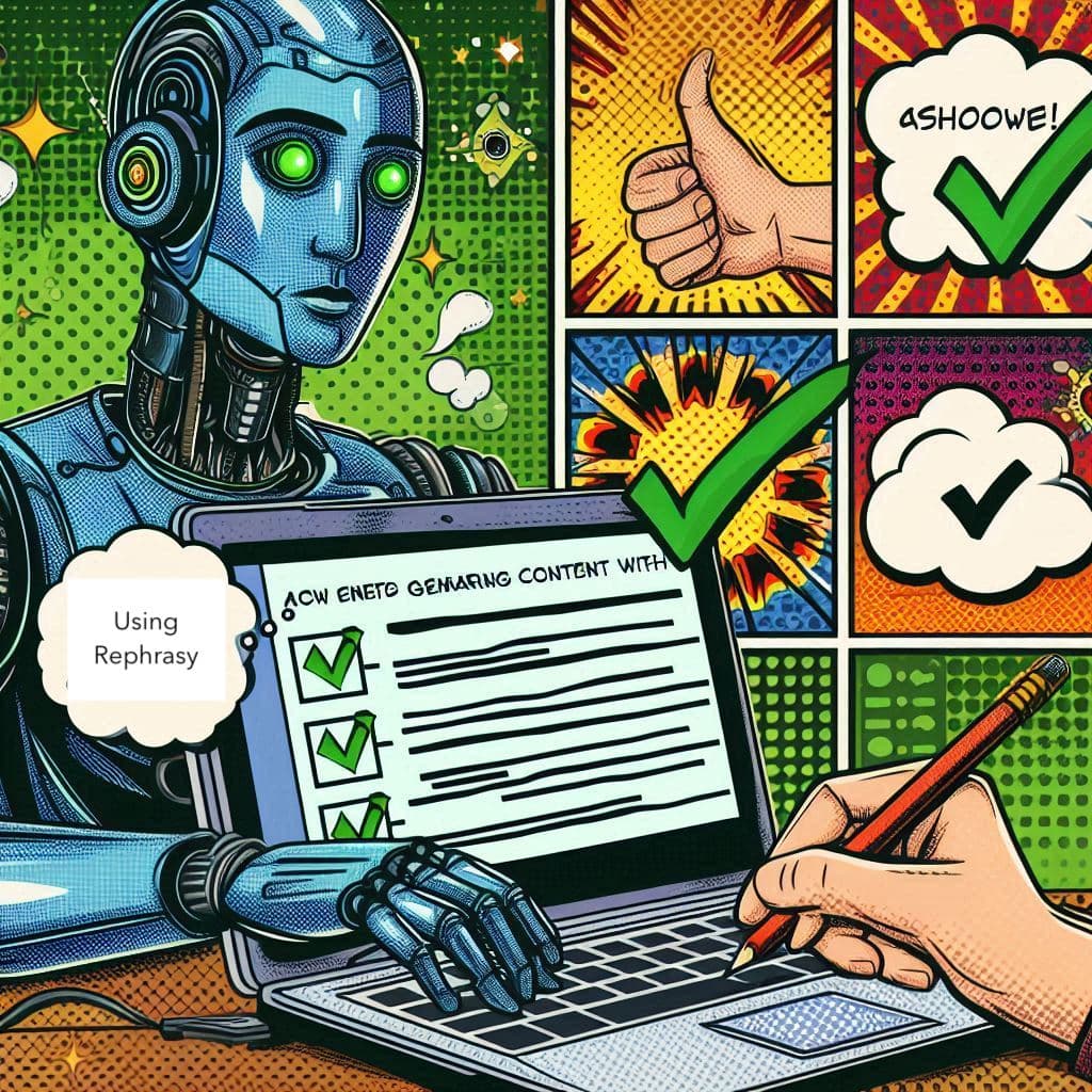 Website that turns AI text into Human text image - rephrasy blog